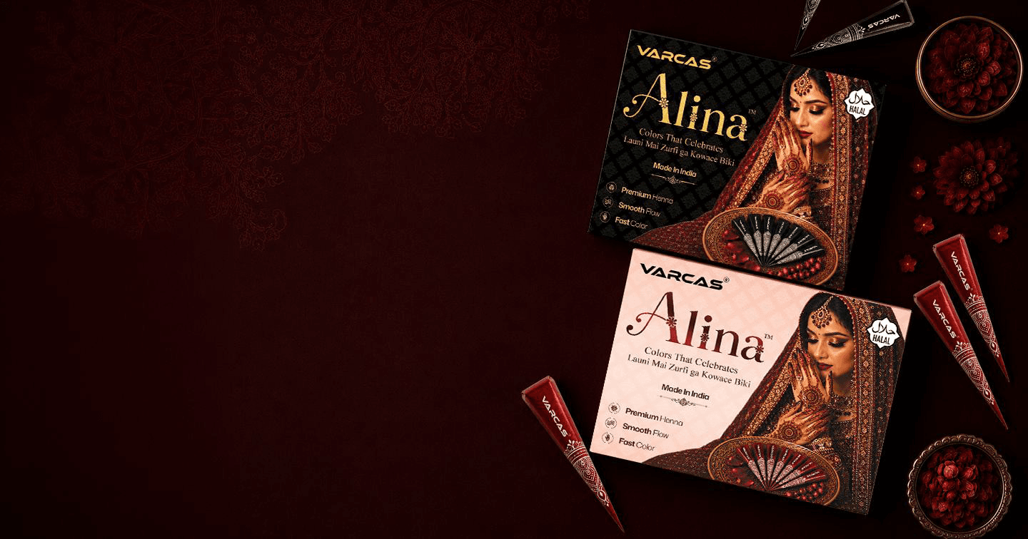 Alina henna cones and product boxes